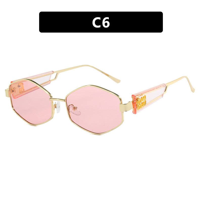 Women's Geometric Sunglasses with Fashionable Design and UV Protection Skanto