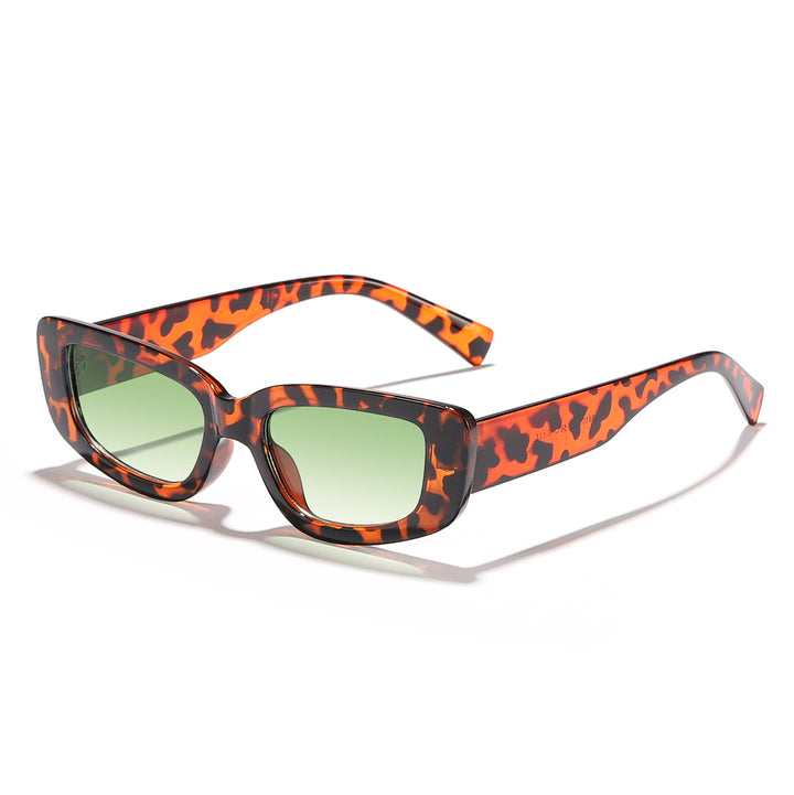 Damer moteriktig Cat-Eye solbrille med bred plastikkramme og UV-beskyttelse Skanto
