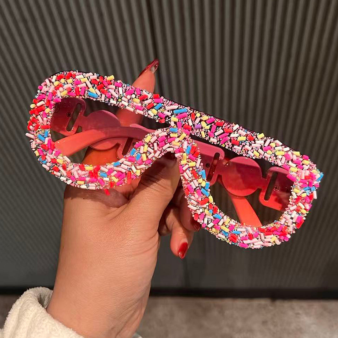 Dame trendy solbriller med kreativt sukkerutseende design Skanto