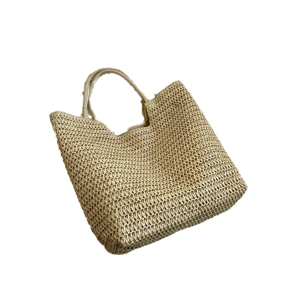 Håndvevd tote bag med strukturerte fletter Skanto