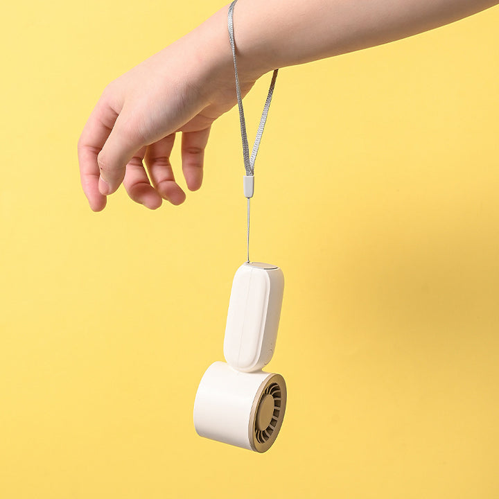 Unisex nan kompakt trådløs håndvifte med integrert batteri, stille turbinemotor og justerbart neigbart hode Skanto