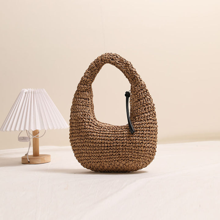 Handmade basket bag in modern hobo style Skanto