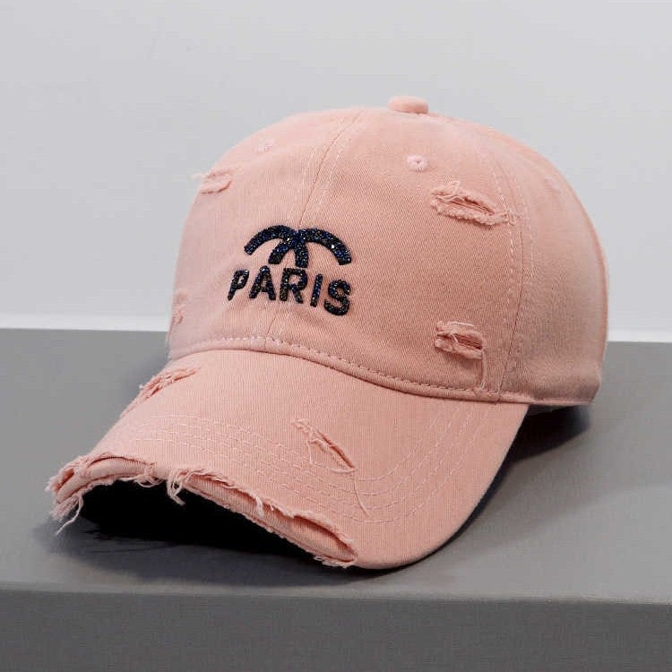 Kvinne Distressed Graphic Justerbar Baseball Cap Skanto