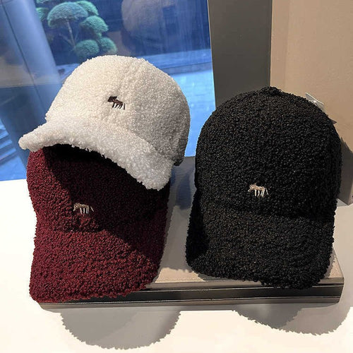 Kvinne Plush Teksturert Baseball Caps Skanto