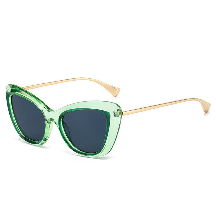 Dame Cat-Eye solbriller med elegant metallramme Skanto