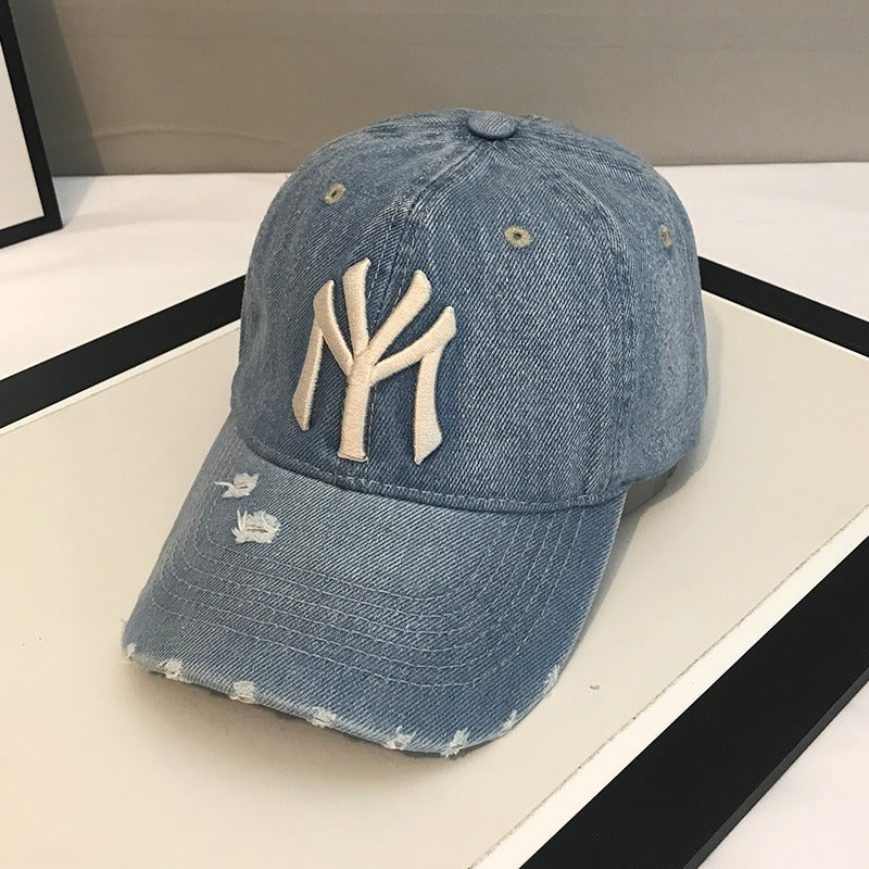 Herre's Slitt Denim Baseball Caps Skanto 1784188165