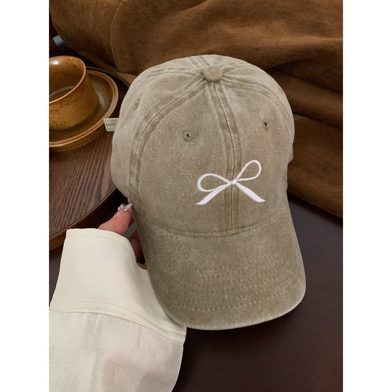 Kvinnemers Brodert Sløyfe Detalj Justerbar Baseball Caps Skanto