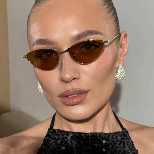 Women's Cat-Eye Sunglasses with Rhinestone Frame and Protective Lenses Skanto
