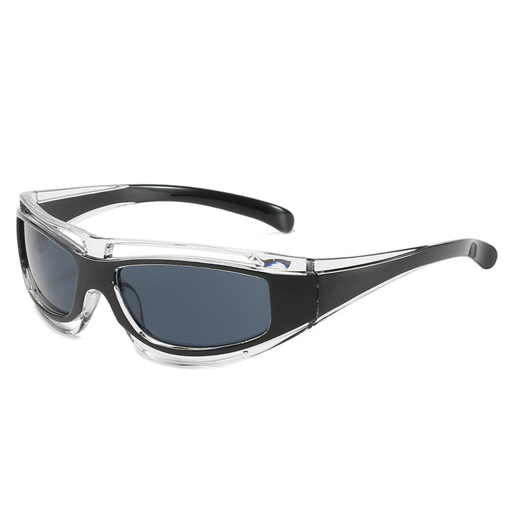 Dame sporty solbriller med aerodynamisk design og polariserte glass Skanto