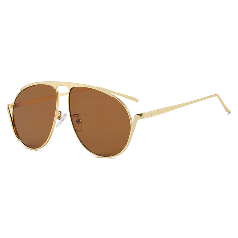 Women's Fashionable Pilot Sunglasses with Polarized Lenses and Elegant Metal Frame Skanto