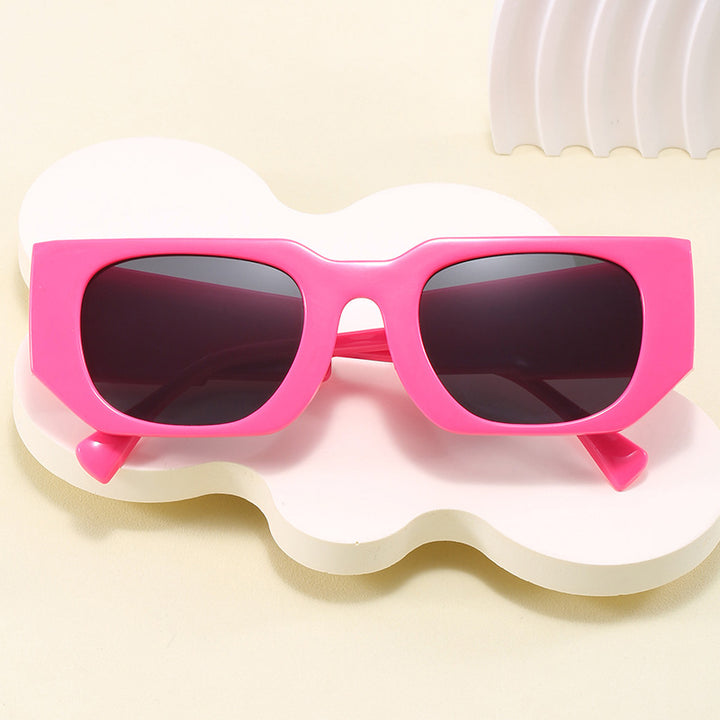 Dame geometrisk oversized solbrille med bredt design Skanto