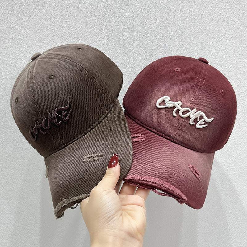 Herre Slitt Foran Brodert Baseball Caps Skanto