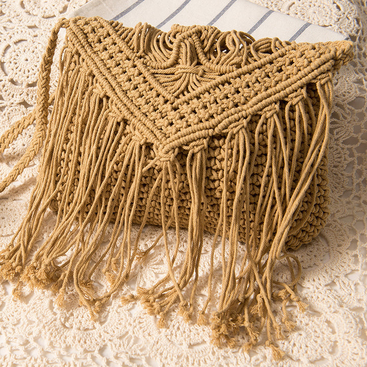 Hand-knotted Macrame Crossbody Bag Skanto