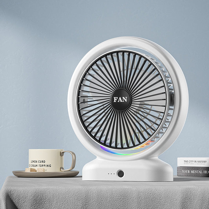 Unisex Portabel Luftsirkulasjonsvifte med LED-omgivelserbelysning Skanto