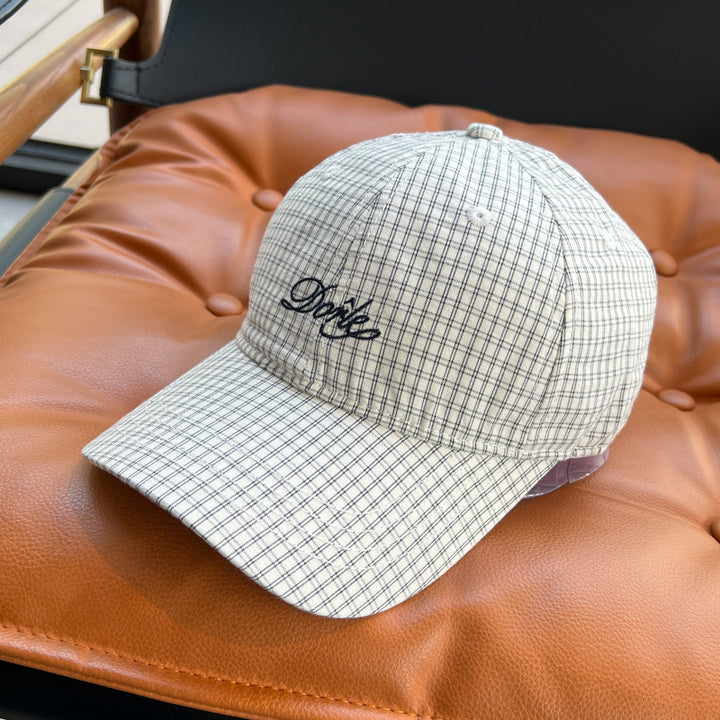 Kvinnenes stilige rutete baseballcap Skanto