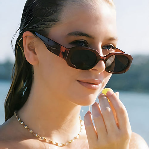 Women's extravagant sunglasses in stylish retro design Skanto