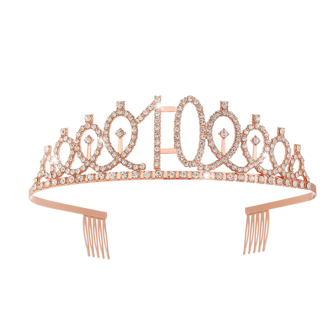 Damer krystall dekorert tiara med elegant design Skanto