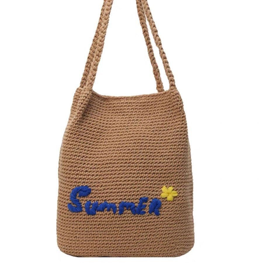 Makramee Posesekk med sommermotiv Skanto