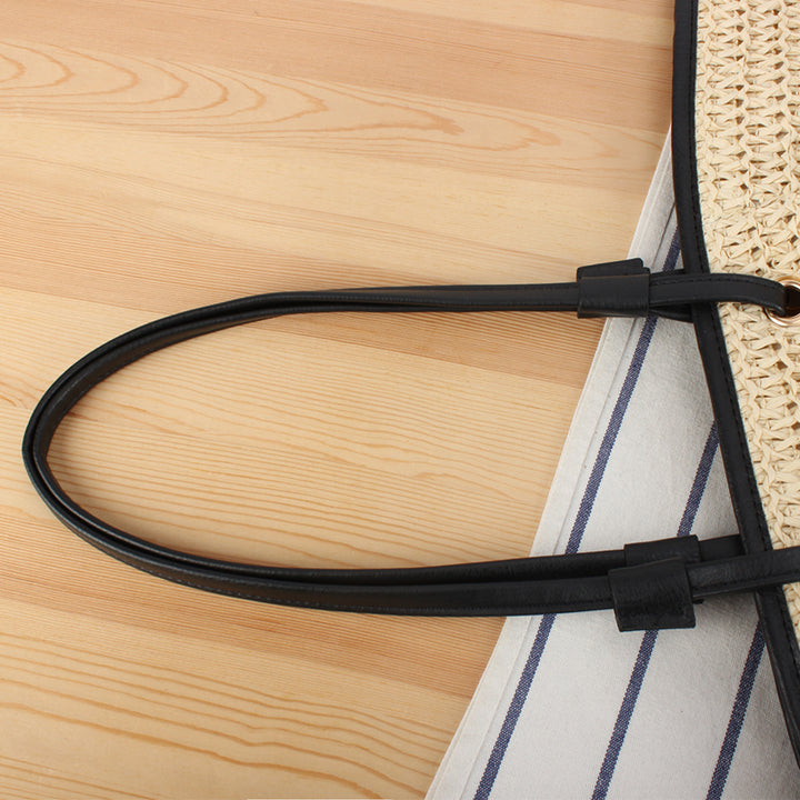 Tote bag with thoughtful compartment design and durable leather handles Skanto