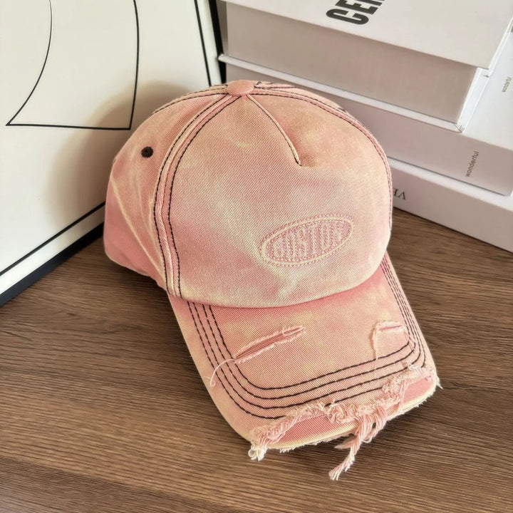 Men's Distressed Denim Effekt Baseball Cap Skanto