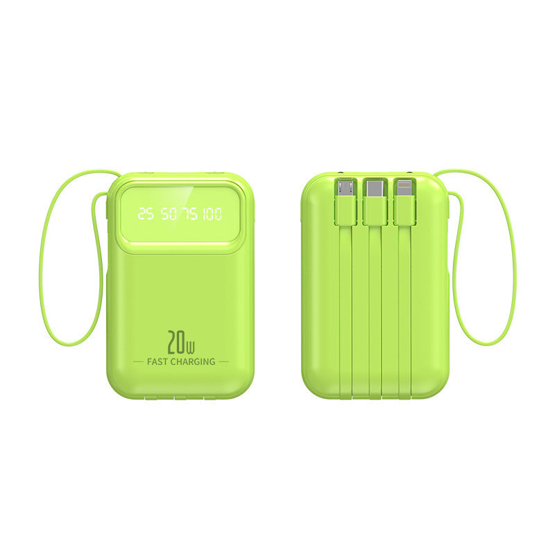 Kompakt powerbank med integrerte hurtigladeporter Skanto