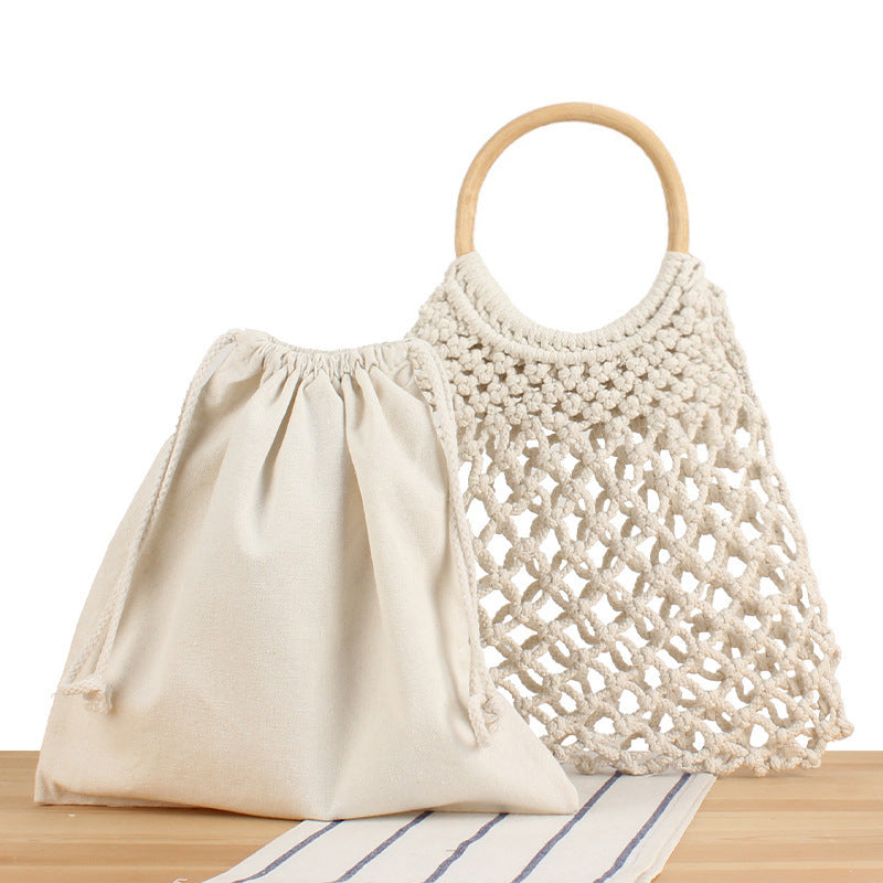 Modern Macrame Handbag with Inner Pocket Skanto