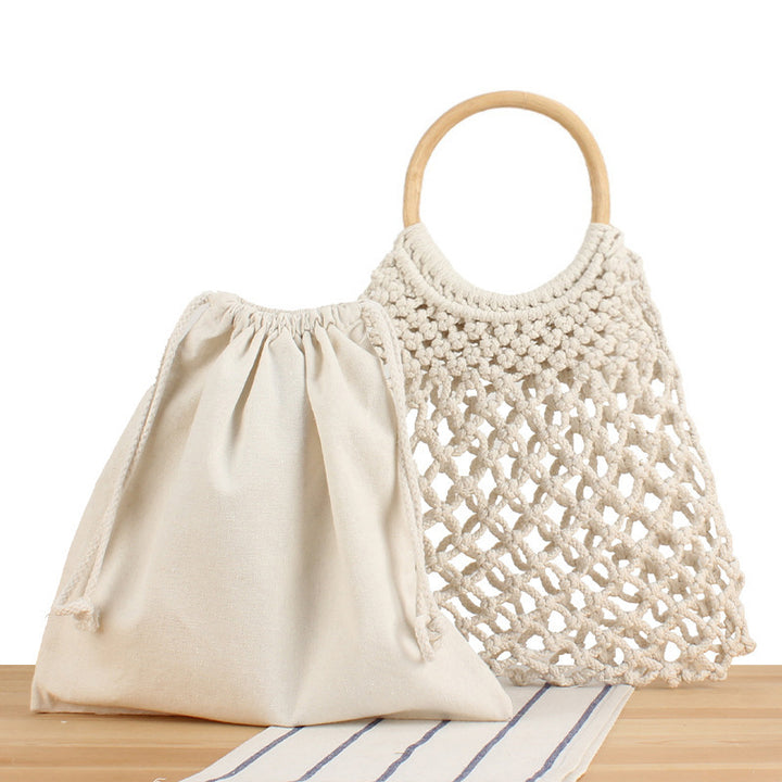 Modern Macrame Handbag with Inner Pocket Skanto