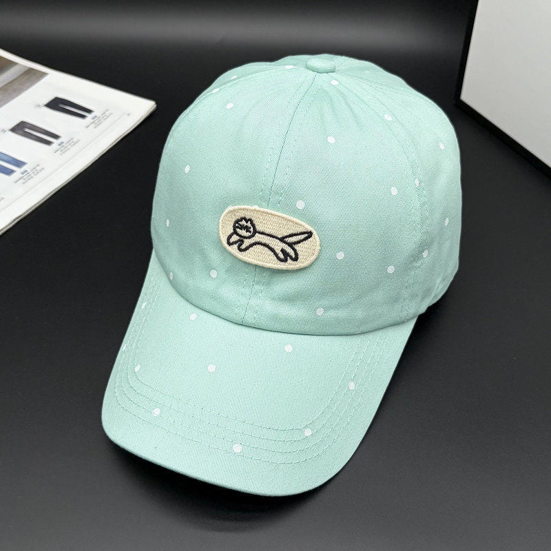 Dame Polka Dot Brodert Baseball Cap Skanto