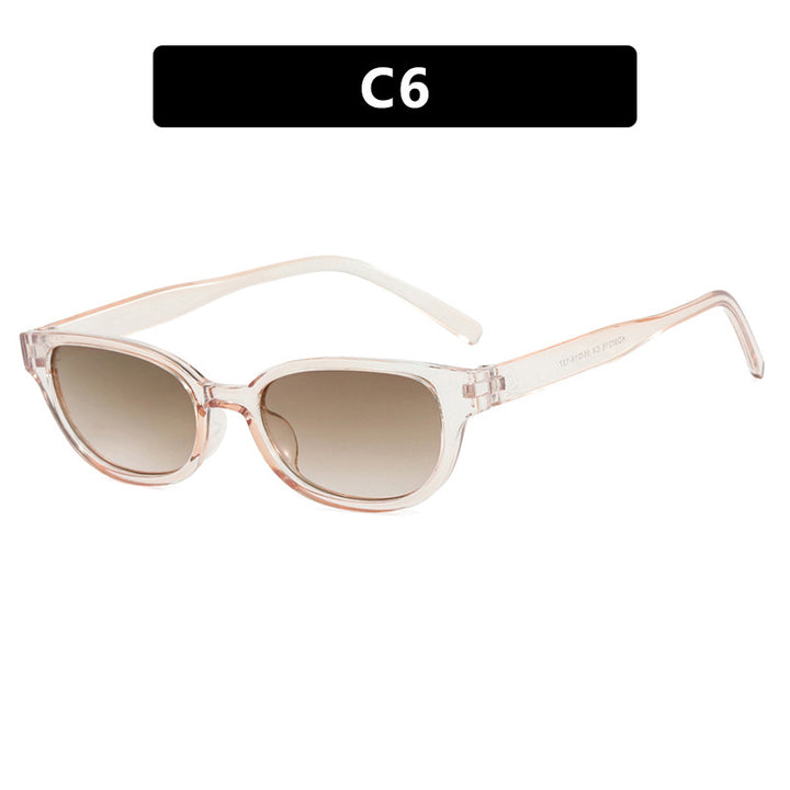 Dame moteriske Cat-Eye solbriller med UV-beskyttelse og lett ramme Skanto