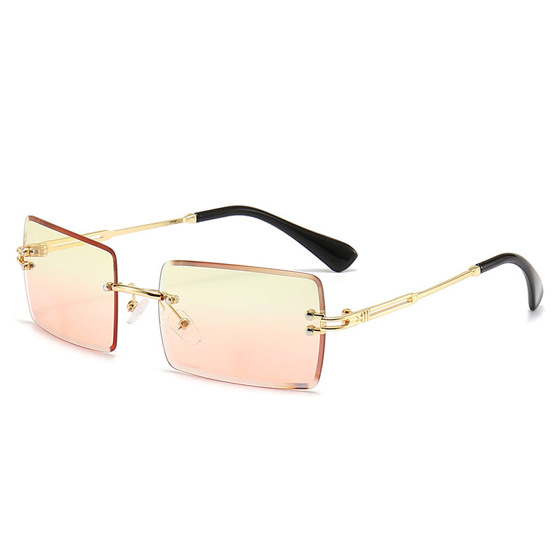 Dame moteriktig rektangulær solbrille med gradientlinser Skanto