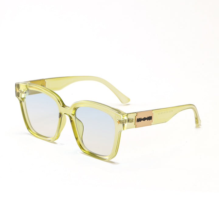 Dame moteriktig firkantet solbrille med gjennomsiktig ramme Skanto