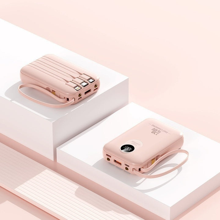 Bærbar Powerbank med flere ladeporter og digital skjerm Skanto