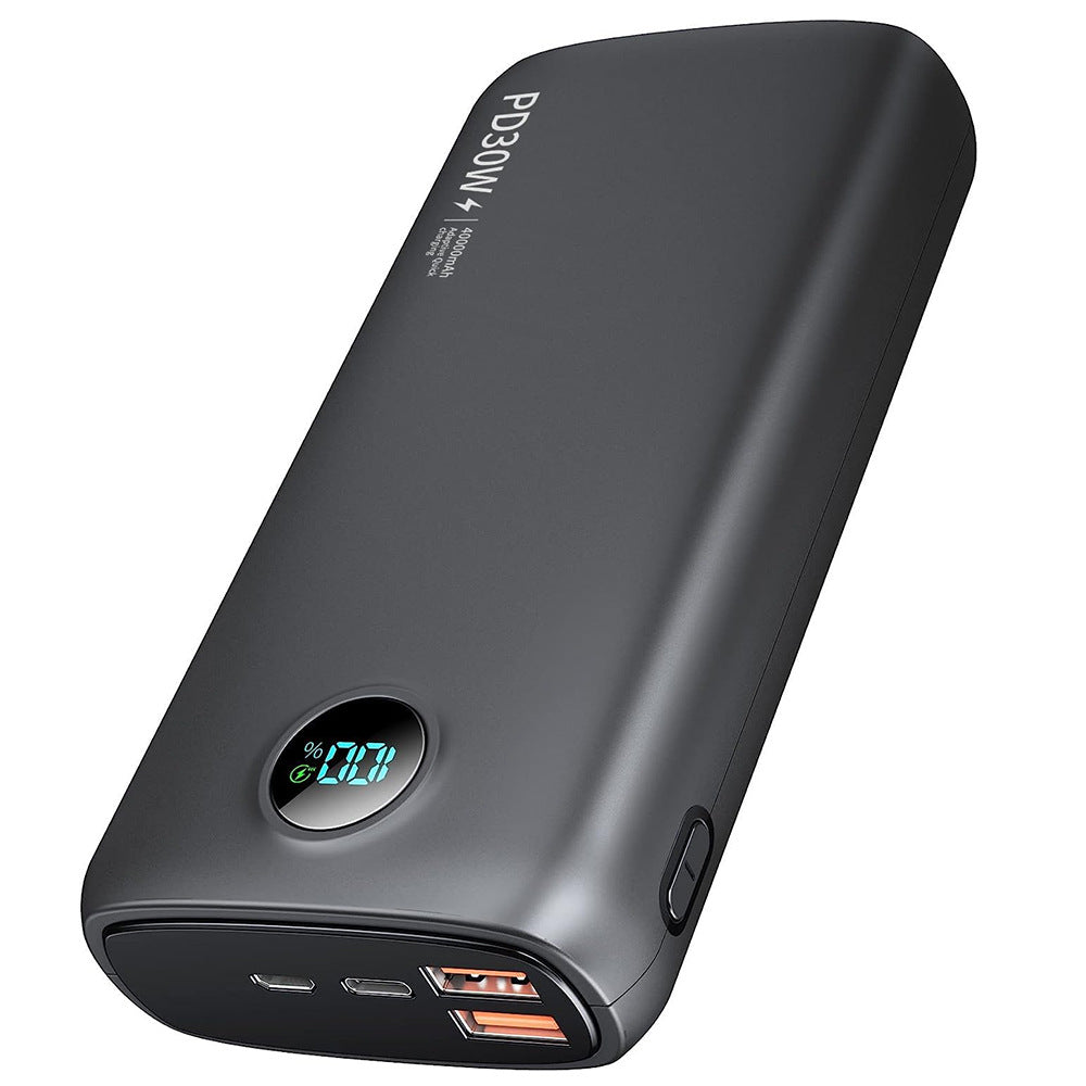 Bærbar powerbank med LED-display og høyytelses hurtiglading funksjon Skanto