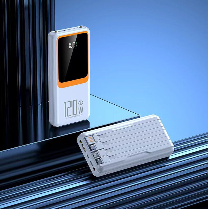 Høyytelses powerbank med skjerm og hurtigladefunksjon Skanto