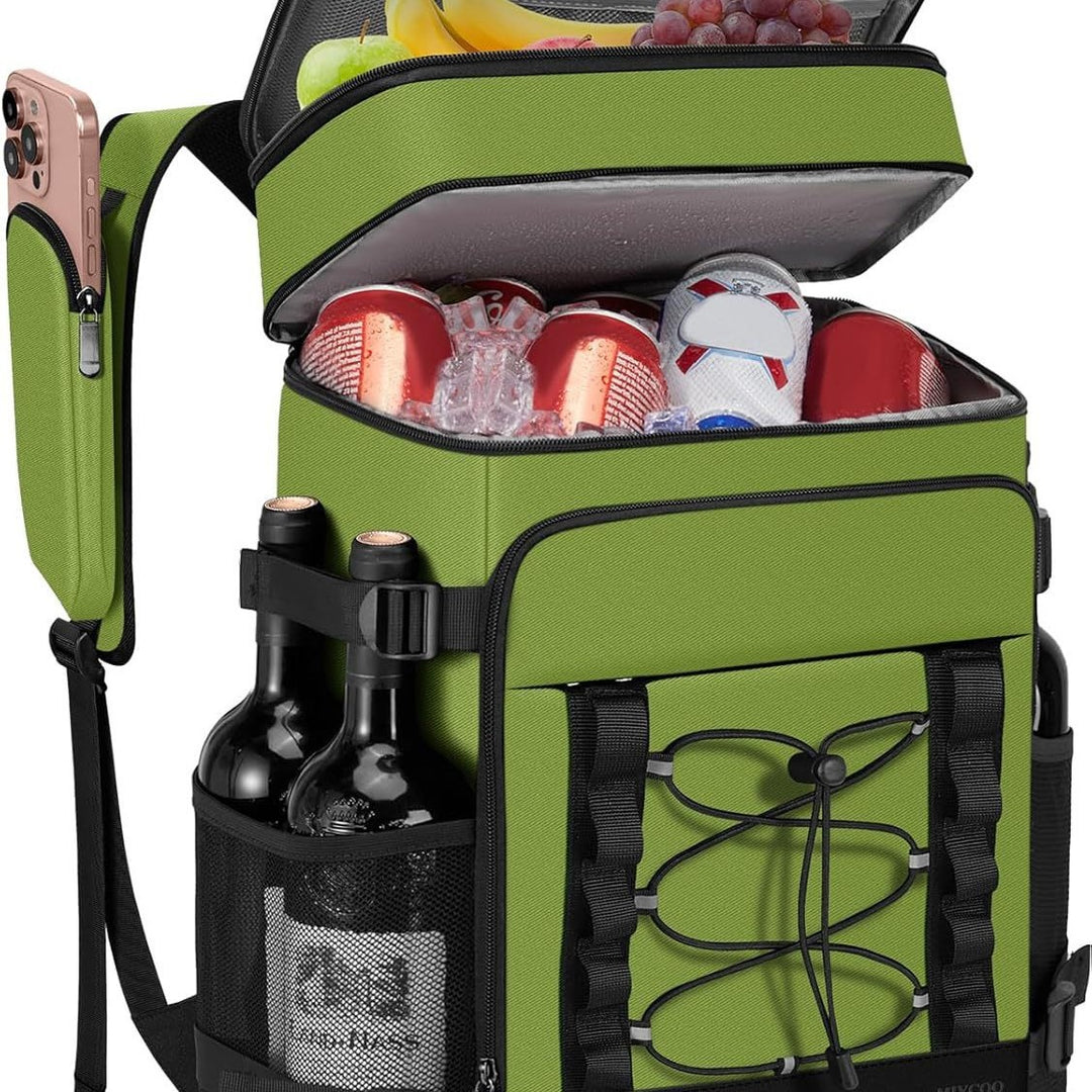 Unisex Insulated Cooler Backpack with Bottle Holder, Organizer Compartments, and Padded Carrying Comfort Skanto