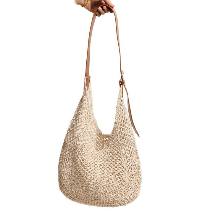 Light Net Tote Bag with Adjustable Leather Strap Skanto