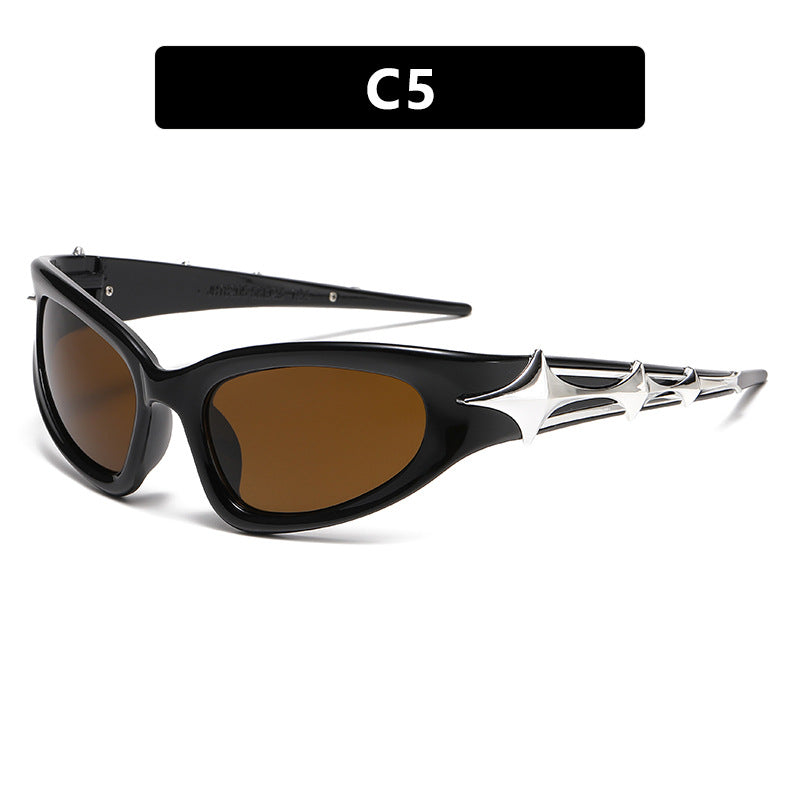 Women's futuristic sunglasses with unique star design Skanto