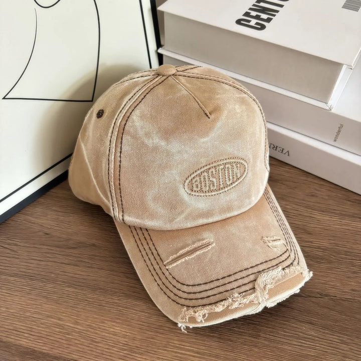 Men's Distressed Denim Effekt Baseball Cap Skanto