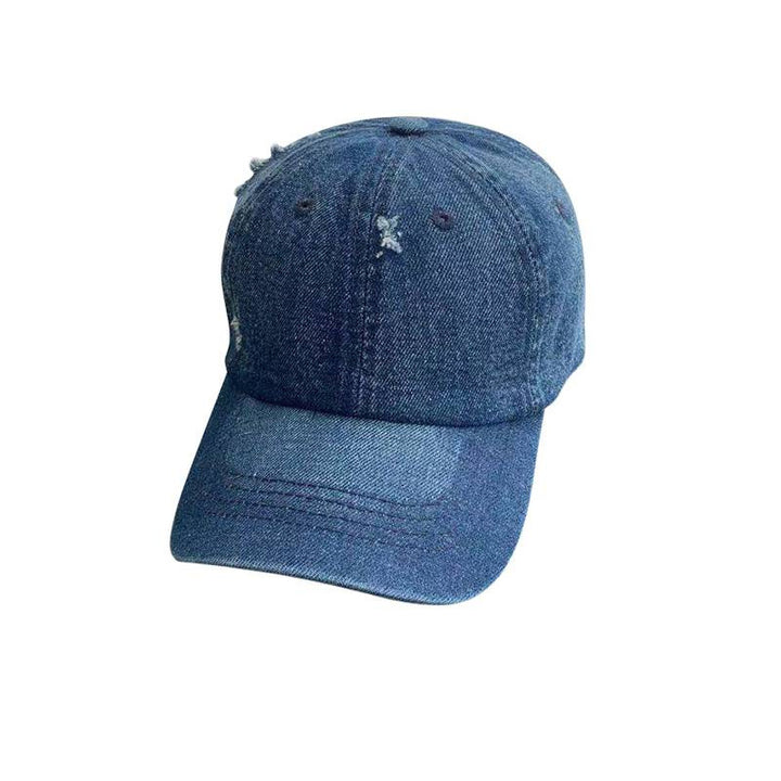 Kvinners slitt denim baseball caps Skanto 1784084168