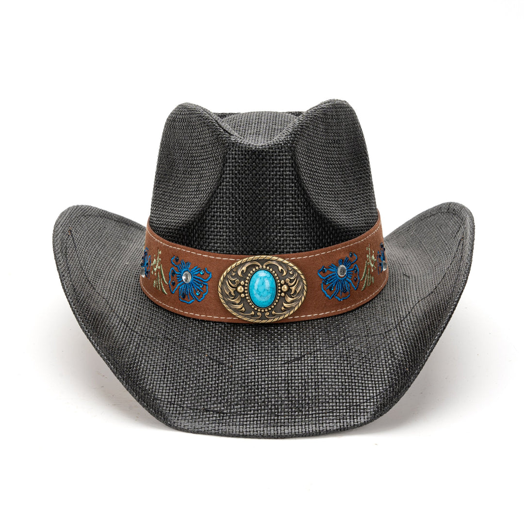 Strå Kort Bred Cowboyhatt – Vestlig Stil | Skanto