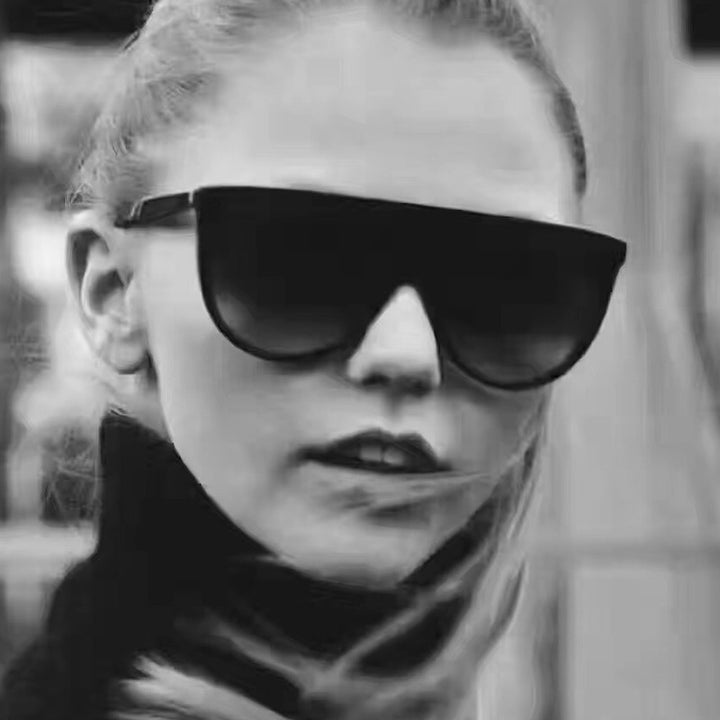 Women's trendy oversized sunglasses with stylish transparent frames Skanto