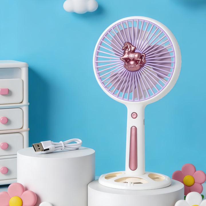 Dame Bærbar Mini-Ventilator med kreativt Dyredesign Skanto