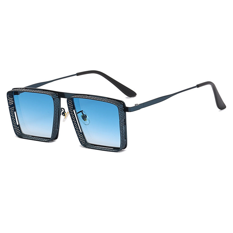 Dame ekstravagant firkantet solbrille med hullet ramme Skanto