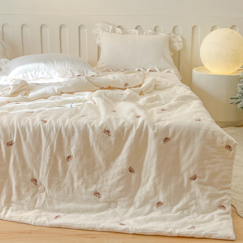 Kvinne lett og pustende quilt med delikate blomster mønstre Skanto