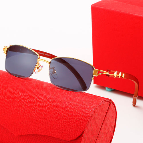 Dame eksklusiv designer solbrille med høyglansbehandlet metallramme og polarisert glass Skanto