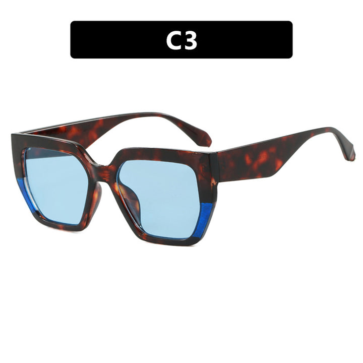Women's geometric glasses in fashionable tortoise pattern Skanto