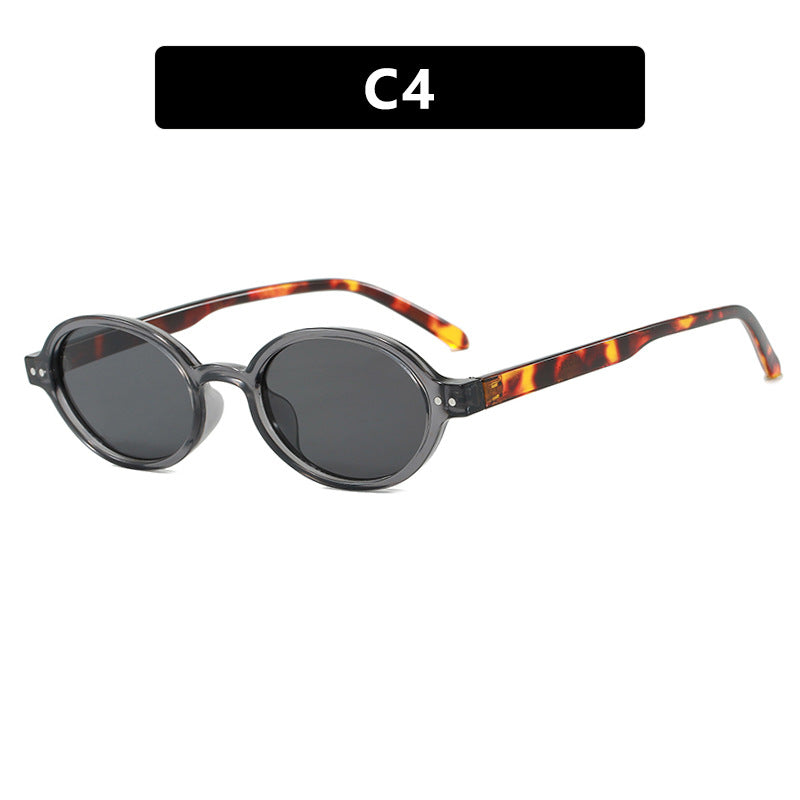 Women's modern oval sunglasses with unusual frame Skanto