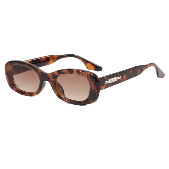 Dame trendy retro-solbriller med bred ramme Skanto