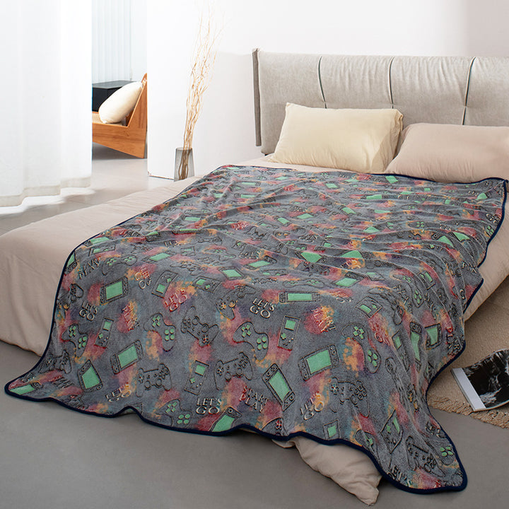 Dame kosesl blanket med gaming-motiv Skanto