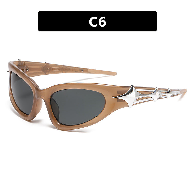 Women's futuristic sunglasses with unique star design Skanto